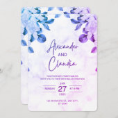 Elegant  Floral Wedding Invitation  (Devant / Derrière)