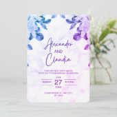 Elegant  Floral Wedding Invitation  (Debout devant)