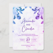 Elegant  Floral Wedding Invitation  (Devant)