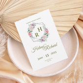 Elegant Floral Wedding Invitation 