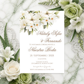 Elegant Floral Wedding Invitation