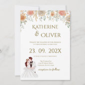 Elegant Floral Wedding Invitation (Devant)
