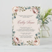Elegant Floral Wedding Invitation  (Debout devant)