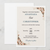 Elegant Floral Wedding Invitation (Devant / Derrière)