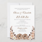 Elegant Floral Wedding Invitation (Devant)