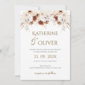 Elegant Floral Wedding Invitation (Devant)