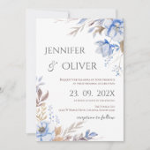 Elegant Floral Wedding Invitation (Devant)