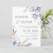 Elegant Floral Wedding Invitation (Debout devant)
