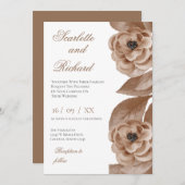 Elegant Floral Wedding Invitation (Devant / Derrière)