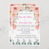 Elegant Floral Wedding Invitation | Blush Pink  (Devant / Derrière)