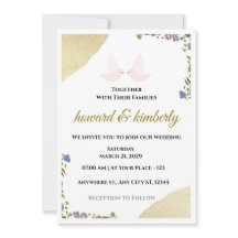 Elegant Floral Wedding Invitation Card