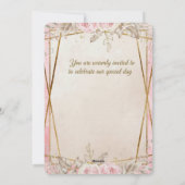 Elegant Floral Wedding Invitation Card (Dos)