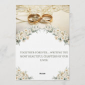 Elegant Floral Wedding Invitation – Customizable  Kaart (Achterkant)