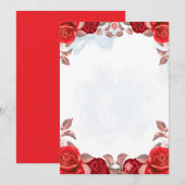 Elegant Floral Wedding Invitation Design (Devant / Derrière)