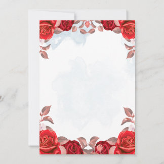 Elegant Floral Wedding Invitation Design Kaart