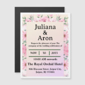 Elegant Floral Wedding Invitation | Editable  (Devant / Derrière)