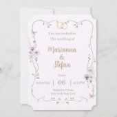 Elegant Floral Wedding Invitation Editable Custom (Devant)