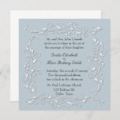 Elegant Floral Wedding Invitation Kaart (Voorkant / Achterkant)