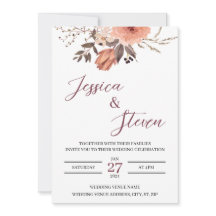 Elegant Floral Wedding Invitation