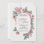 Elegant Floral Wedding Invitation – Minimalist Des (Devant)