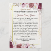 Elegant Floral Wedding Invitation Modern card (Dos)