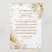 Elegant Floral Wedding Invitation – Modern card (Dos)