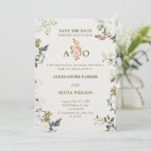 Elegant Floral Wedding Invitation – Modern CARD (Debout devant)