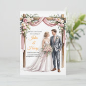 Elegant Floral Wedding Invitation | Romantic Garde (Debout devant)
