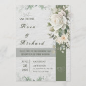 Elegant Floral Wedding Invitation – Save the Date (Devant)