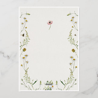 Elegant Floral Wedding Invitation Template Folie Uitnodiging
