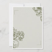 Elegant Floral Wedding Invitation Template  Kaart (Achterkant)
