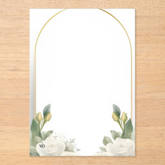 Elegant Floral Wedding Invitation Template Modern  Acryl Uitnodigingen