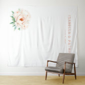 Elegant Floral Wedding Invitation Wandkleed (In Situ (horizontaal))