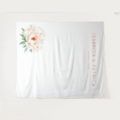 Elegant Floral Wedding Invitation Wandkleed (Voorkant (horizontaal))