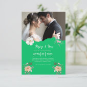 elegant_floral_wedding_invite_editable_weddi kaart (Staand voorkant)