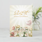 Elegant Floral Wedding Invites Kaart (Staand voorkant)