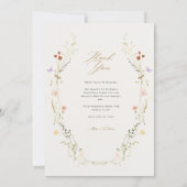 Elegant Floral Wedding Kaart (Achterkant)