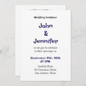 Elegant Floral Wedding Kaart (Voorkant / Achterkant)