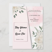 Elegant Floral Wedding Kaart (Voorkant)