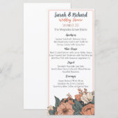 Elegant Floral Wedding Menu (Voorkant / Achterkant)