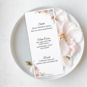 Elegant Floral Wedding Menu Card