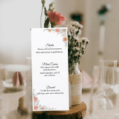 Elegant Floral Wedding Menu Card