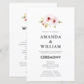 Elegant Floral Wedding Programme (Voorkant / Achterkant)