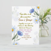 Elegant Floral Wedding Reception Invitations  (Debout devant)
