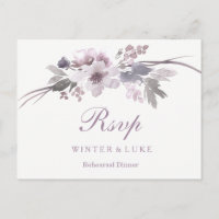 Elegant Floral Wedding Rehearsal Dinner RSVP