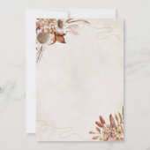 Elegant Floral Wedding romantic Invitation templat (Dos)