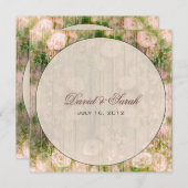 Elegant  Floral Wedding Save the Date (Voorkant / Achterkant)