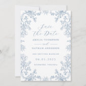 Elegant Floral Wedding Save the Date (Voorkant)