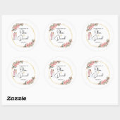 Elegant Floral Wedding Sticker (Feuille)