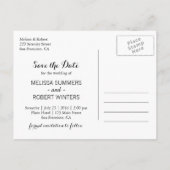 Elegant Floral White Daisies Blauwgroen Save the D Aankondigingskaart (Achterkant)